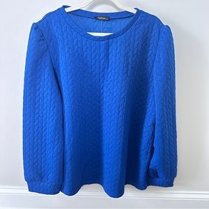 Fashion blue long sleeve sweater